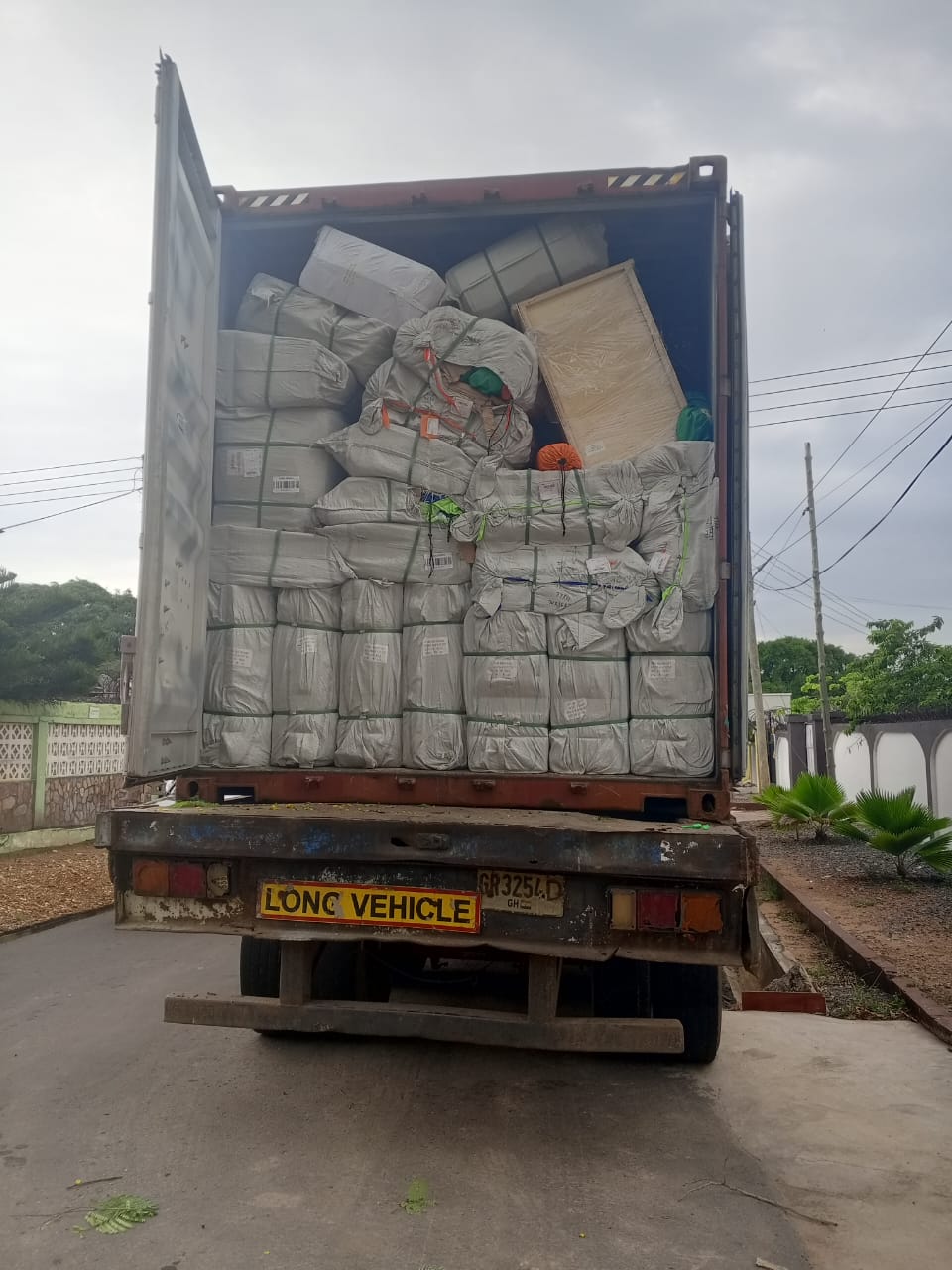 Cargo prepared for customs clearance